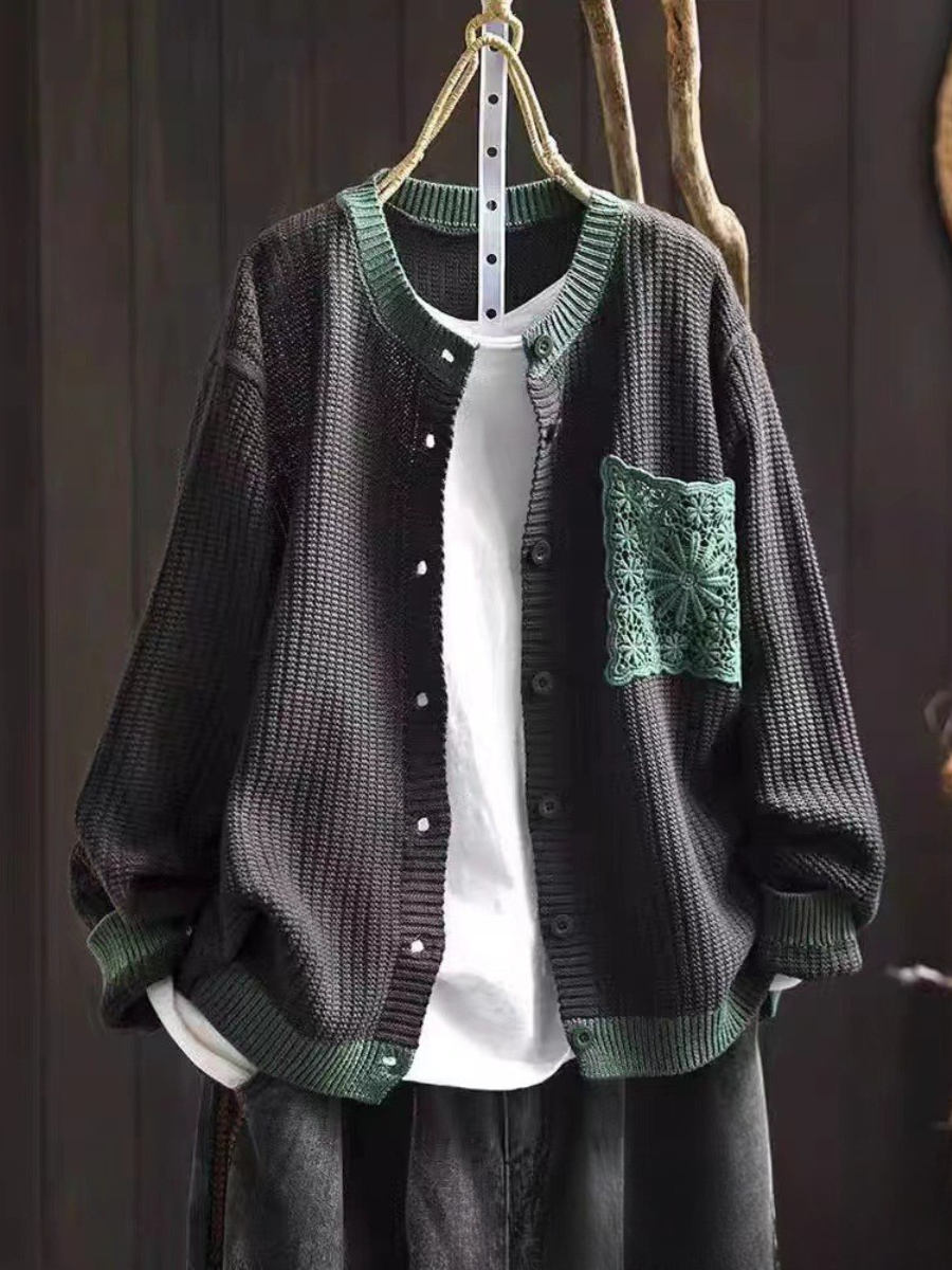 Aveline | Cardigan in Maglia con Dettaglio Ricamato