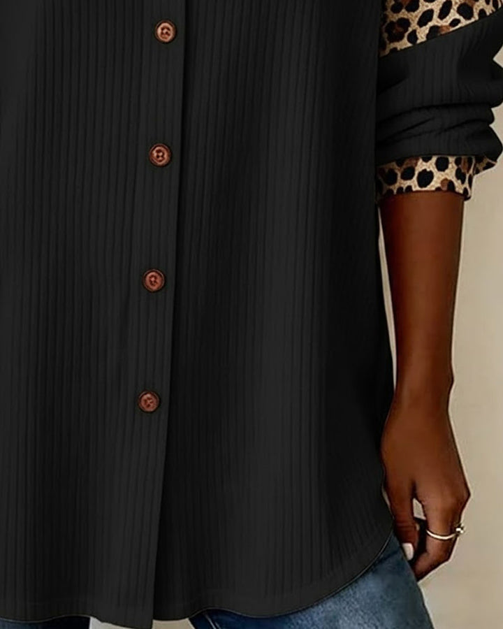 Jordana™ | Camicia Elegante con Stampa Leopardata