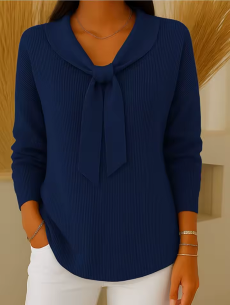 Bianca | Maglia Morbida Con Fiocco Elegante