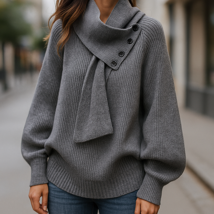 Arielle | Maglione Cozy con Collo a Sciarpa