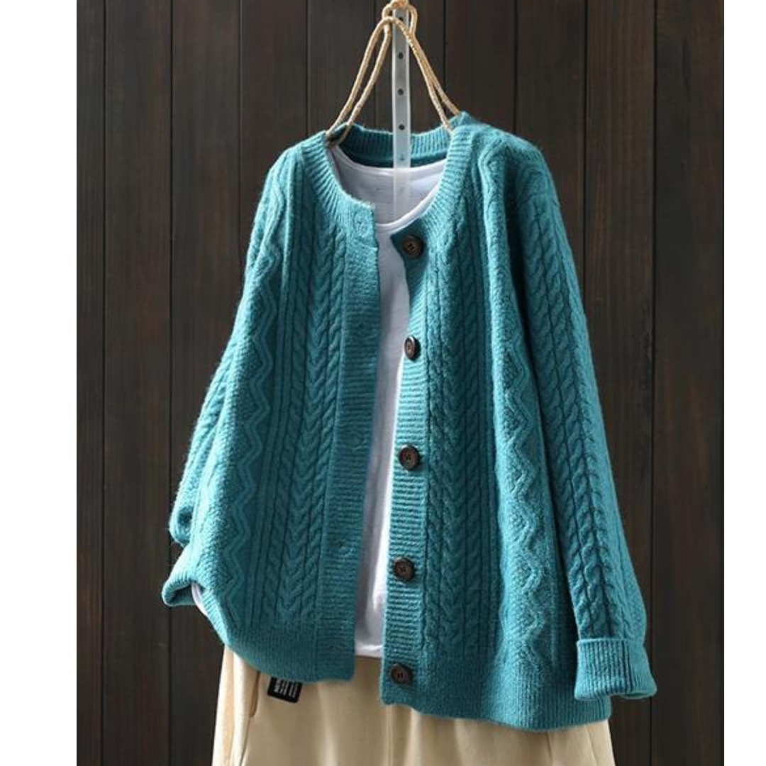 Marina | Cardigan in Maglia Intrecciata Morbida