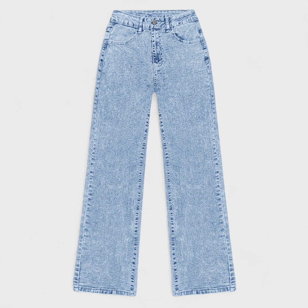 Mara - Jeans dritti larghi a gamba larga da donna 