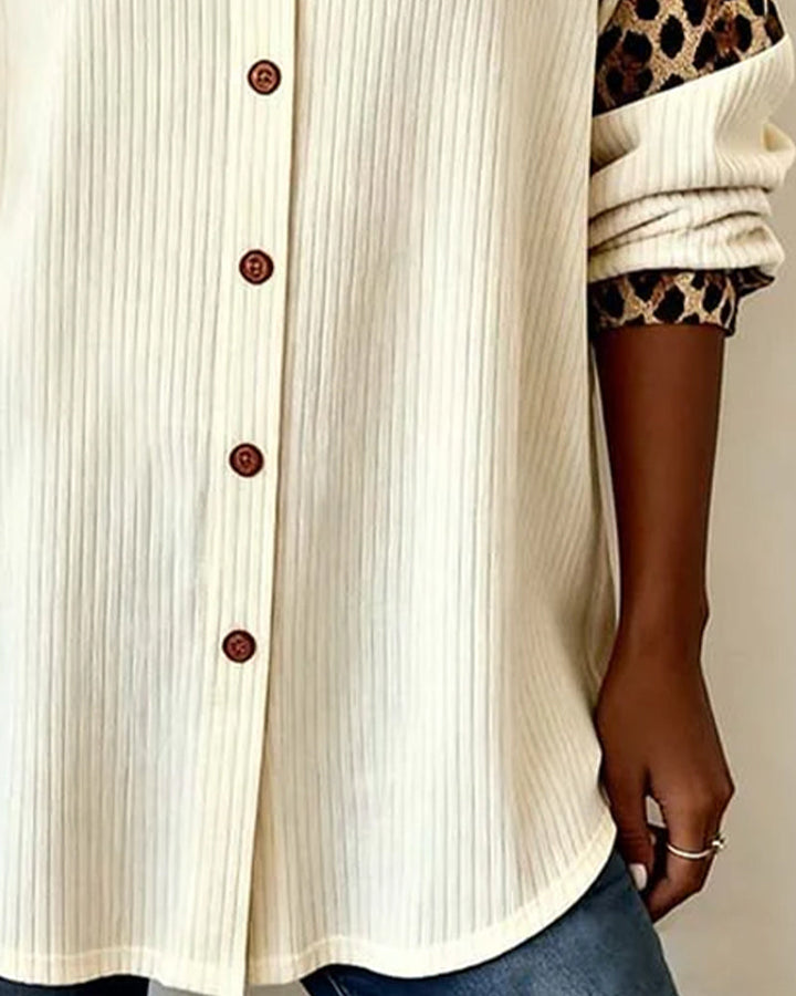 Jordana™ | Camicia Elegante con Stampa Leopardata