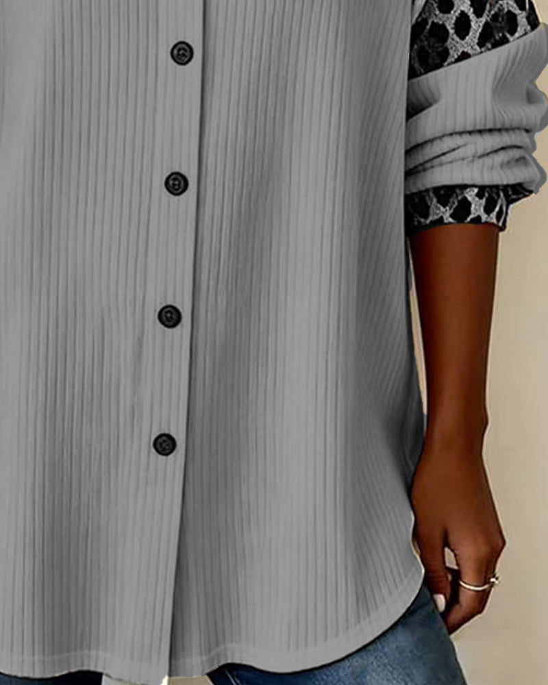 Jordana™ | Camicia Elegante con Stampa Leopardata